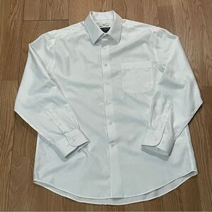 JOS. A. BANK Reserve Men 16.5x32/33 Long Sleeve Button Down Shirt White Slim Fit